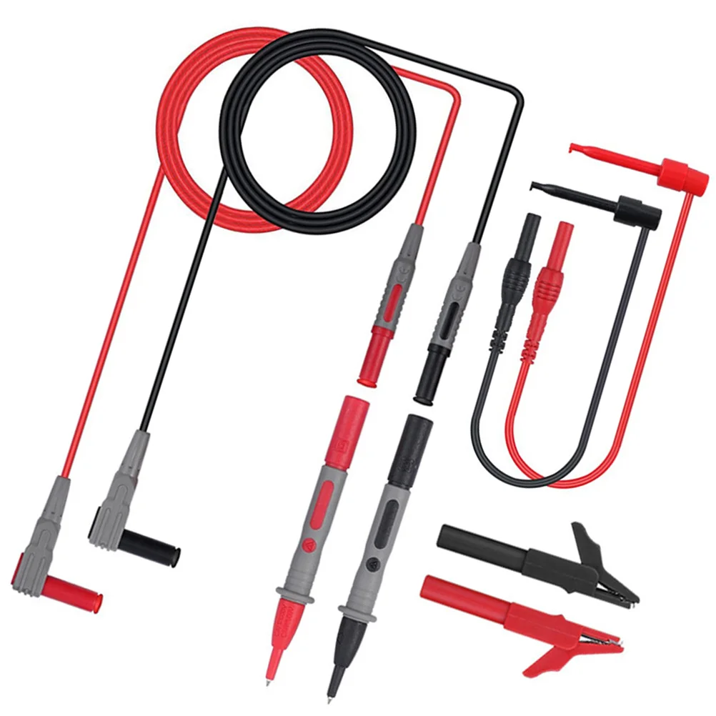 

Test Probe Kit Alligator Clips Multimeter Leads Replacement Tips Banana Plugs Spade Terminals For Digital Clamp Meter