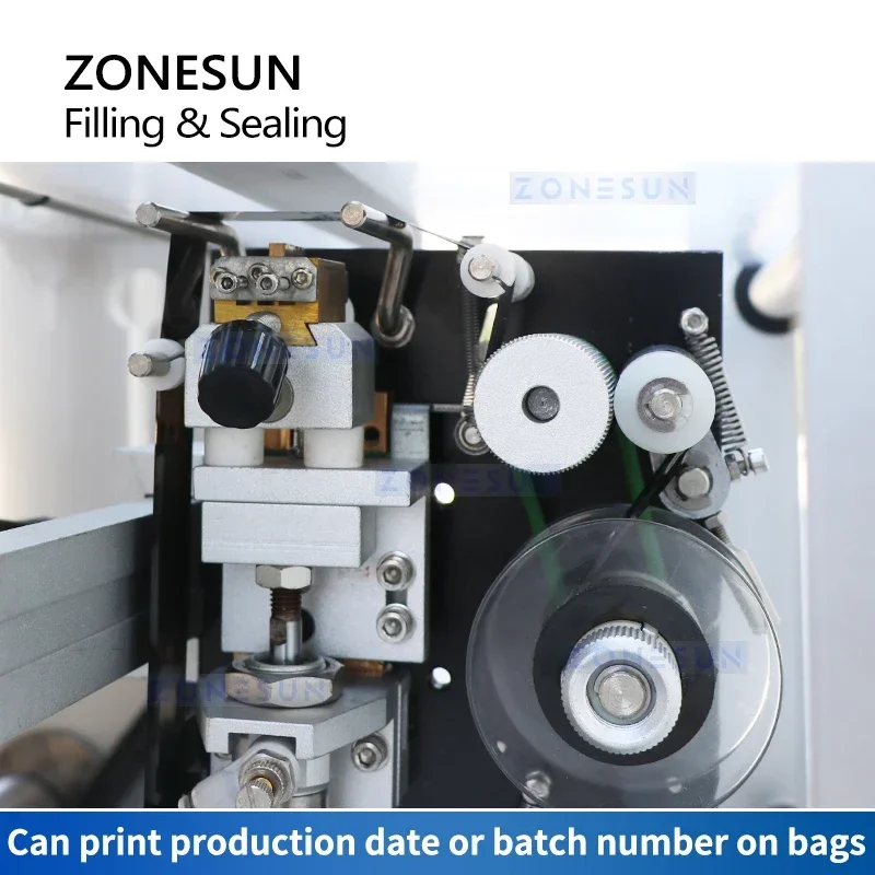 ZONESUN التلقائي صلصة VFFS آلة التعبئة والتغليف لصق ملء وختم المعدات السائل الكيس الحقيبة المكبس مضخة ZS-GFGT620