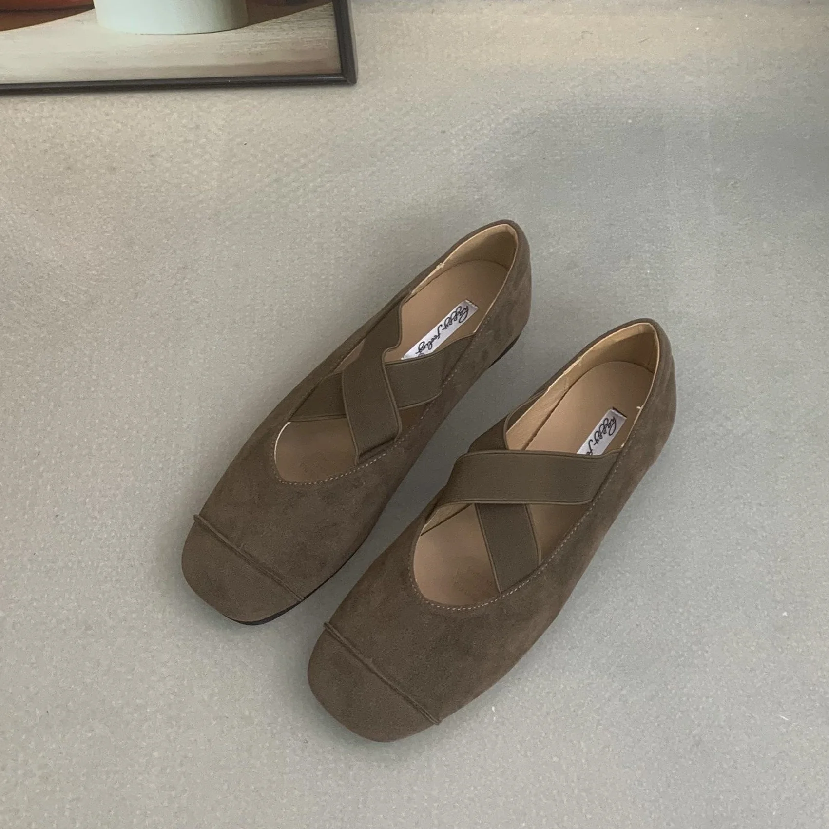 Bailamos 2025 Spring New Brand Women Flats Soft Leather Eelgant Dress Shoes Round Toe Shallow Slip On Ladies Casual Ballet Shoes
