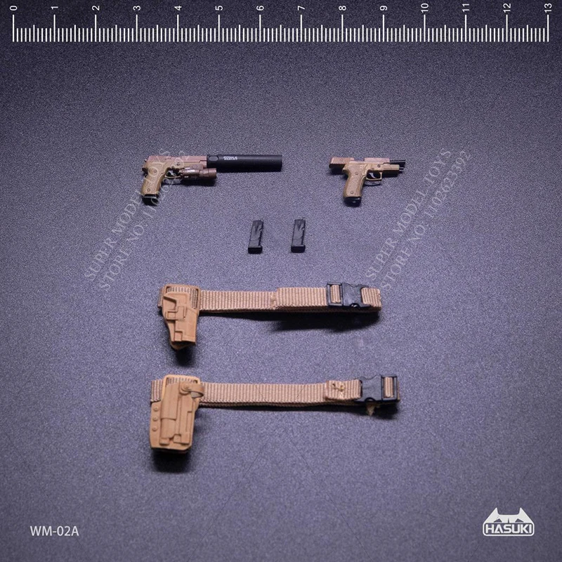 

HASUKI WM-02A/B 1/12 Scale Soldier P226 Weapon Accessories Package Sand/Silver Grey Gun For 6-inches Action Figure Model