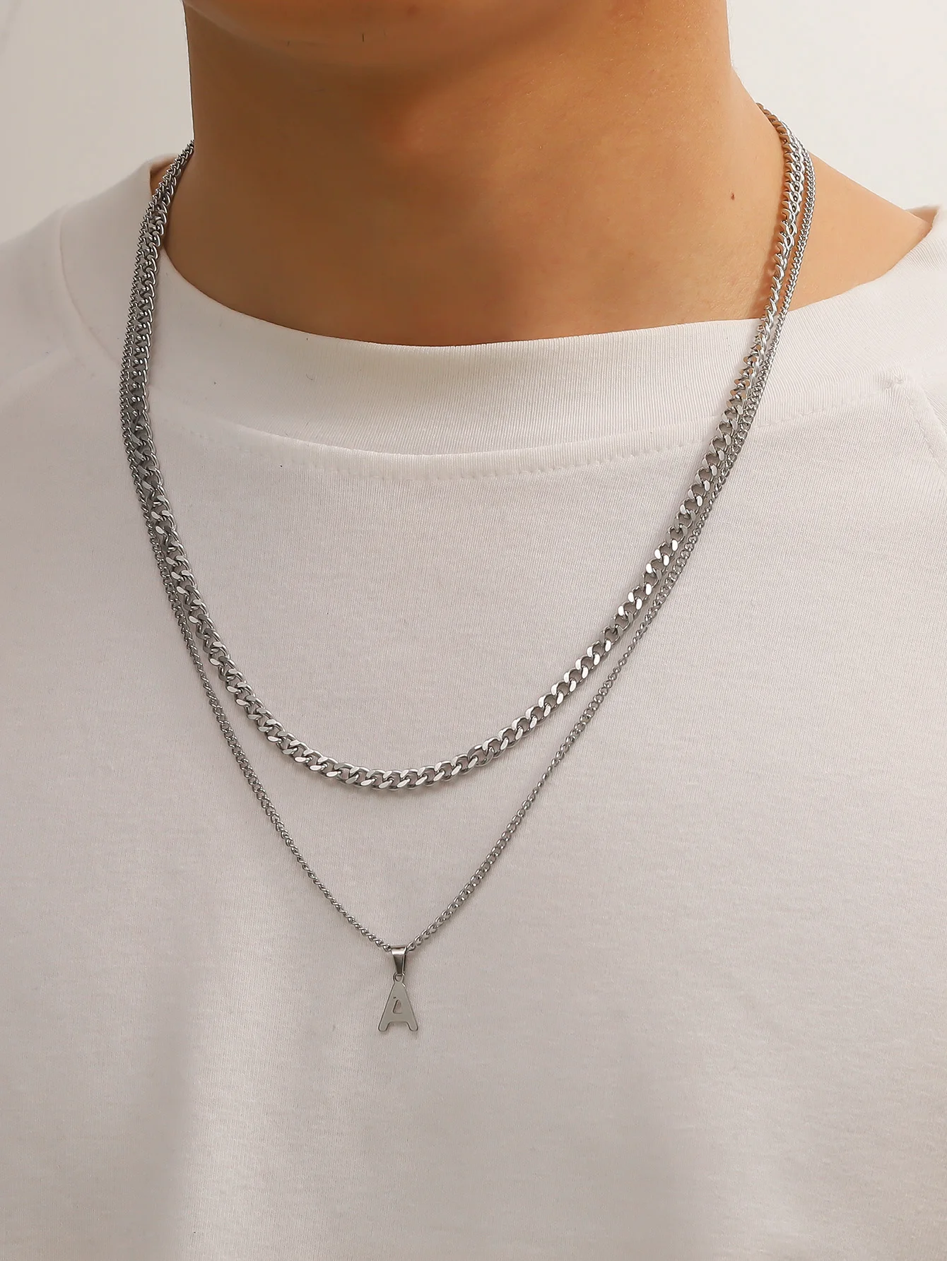 שרשרת נחש עבה של צד פשוט ושק שרשרת סט 26 אותיות, מזדמן ומדי יומי יומיות חג מתנות חג