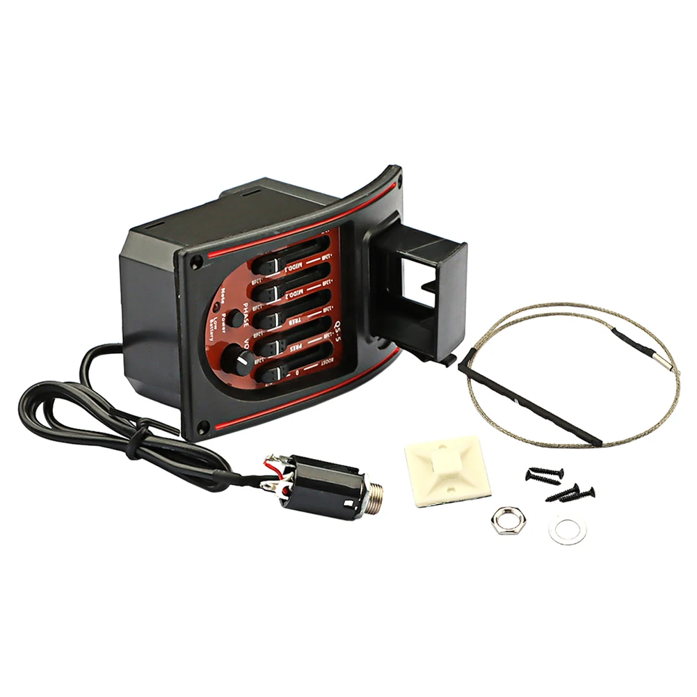 

Professional Pickup Equalizer System Bass Sound Tuning Multiple Modes Durable Plastic Accessories Guitar Bridge for Acoustic