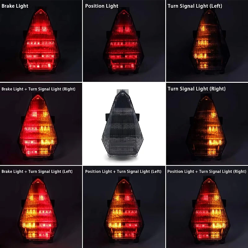 Rear Tail Light Integrated LED Turn Signals Taillight For Yamaha YZF R6 2006-2013 2007 2008 2009 2010 2011 2012 New