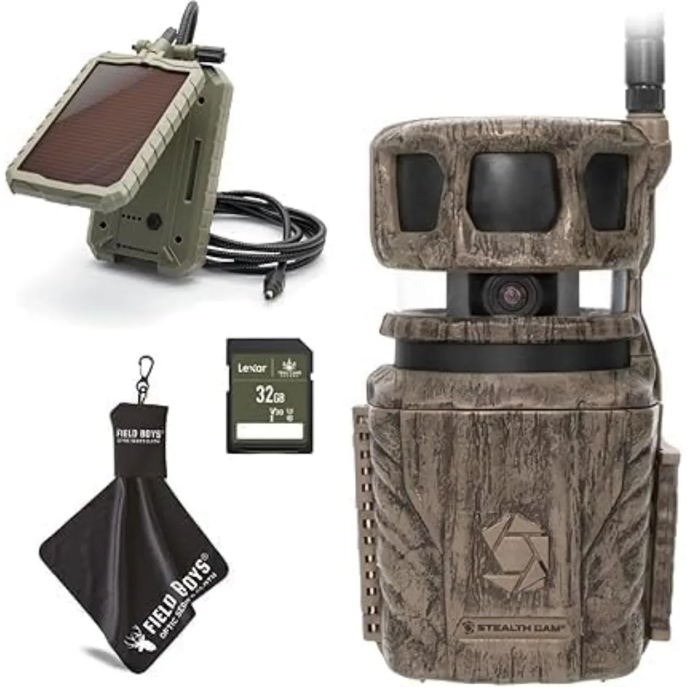 

Revolver 36MP Trail Camera with 1080P HD Video at 30 FPS，0.4 Sec Trigger Speed，360° Panoramic View，Built-in GPS，and Solar Panel