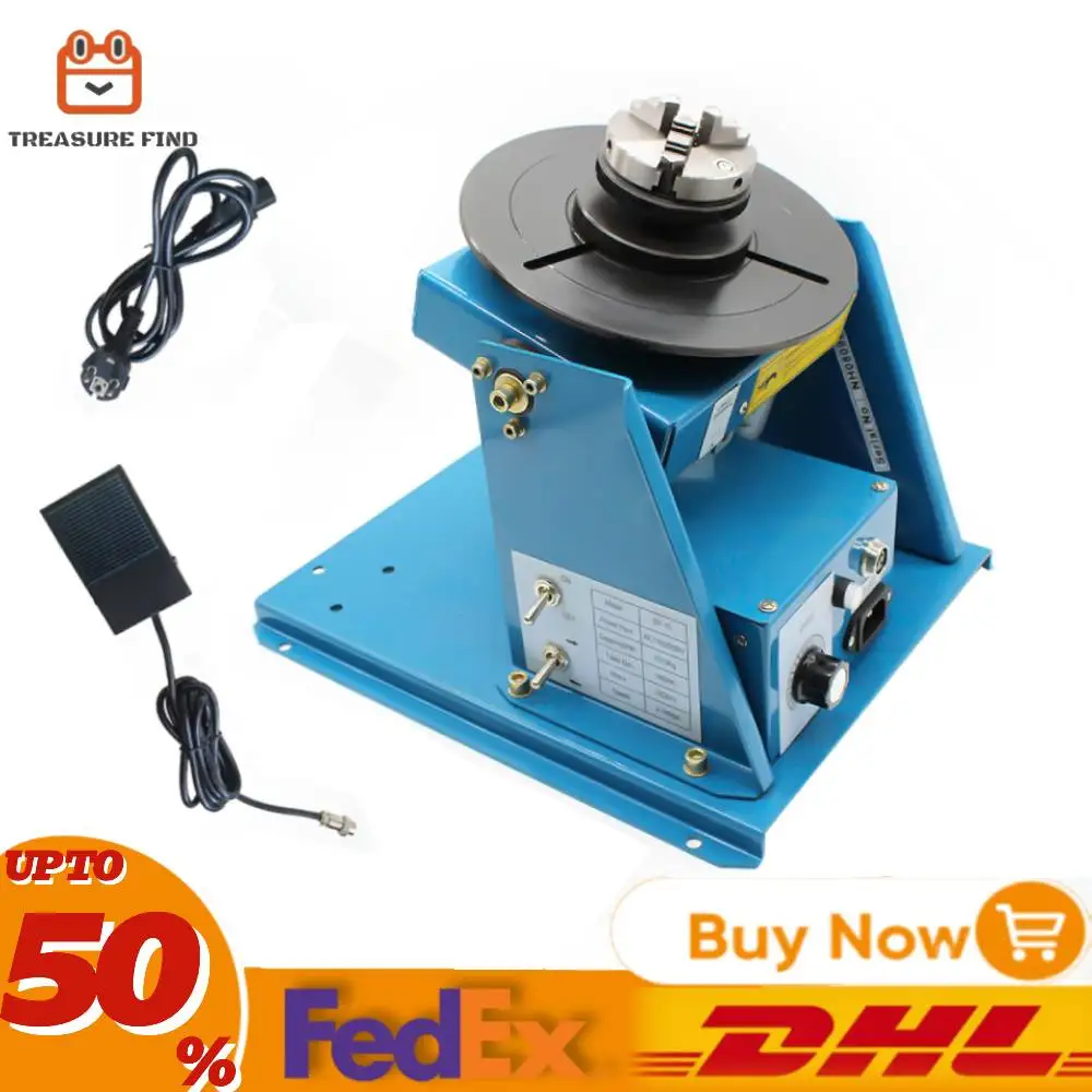 110V/220V 2~16RPM 10KG Light Duty Welding Positioner Turntable with 65mm Chuck