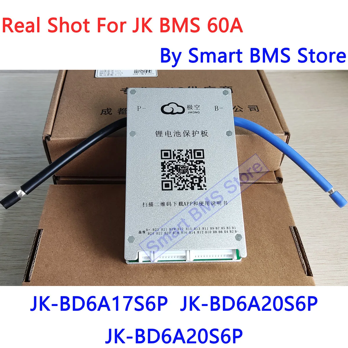 SMART Jikong JK BMS 60A 0.4A 0.6A Active Balance BD6A17S6P BD6A20S6P BD6A24S6P Li-Ion Lifepo4 8s 17s 20s 24s Smart BMS Within BT