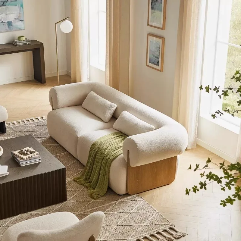 Creative Solid Wood Armrest Sofa Studio Leisure, Furniture