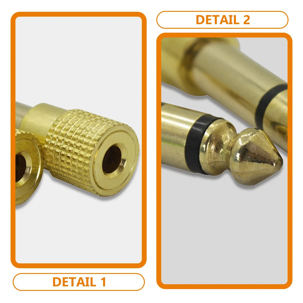 2Pcs Long Lasting 35Mm To 65Mm Audio Adapter Headphone Jack Converter For Professional Sound Systems And Stage Equipment - Image 2