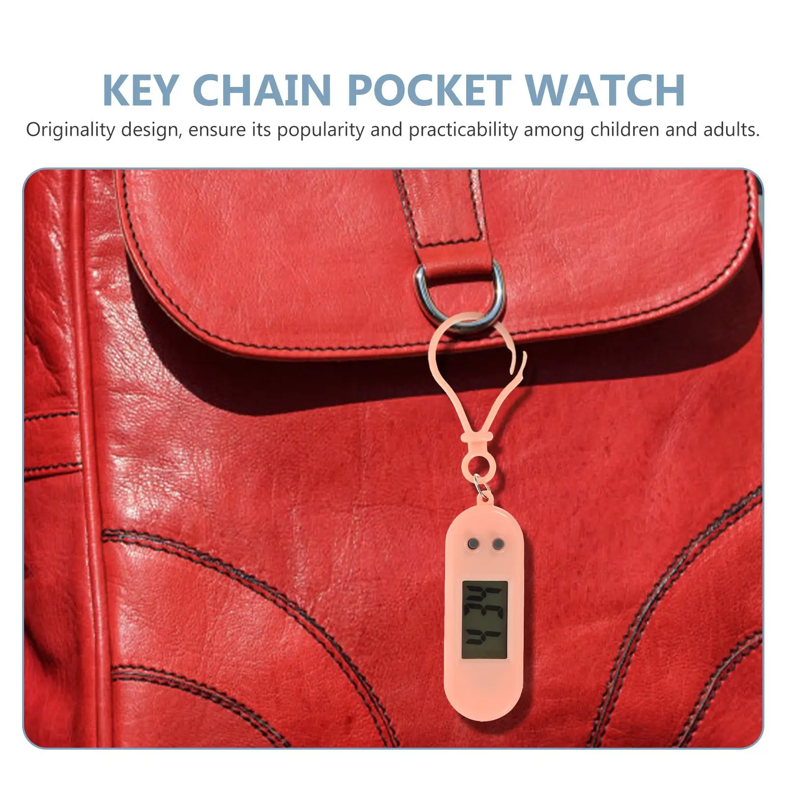 4 Pcs Keychain Pocket Watch Durable Premium Material Practical Long Term Use Gift Idea Montessori Educational Toy Smart