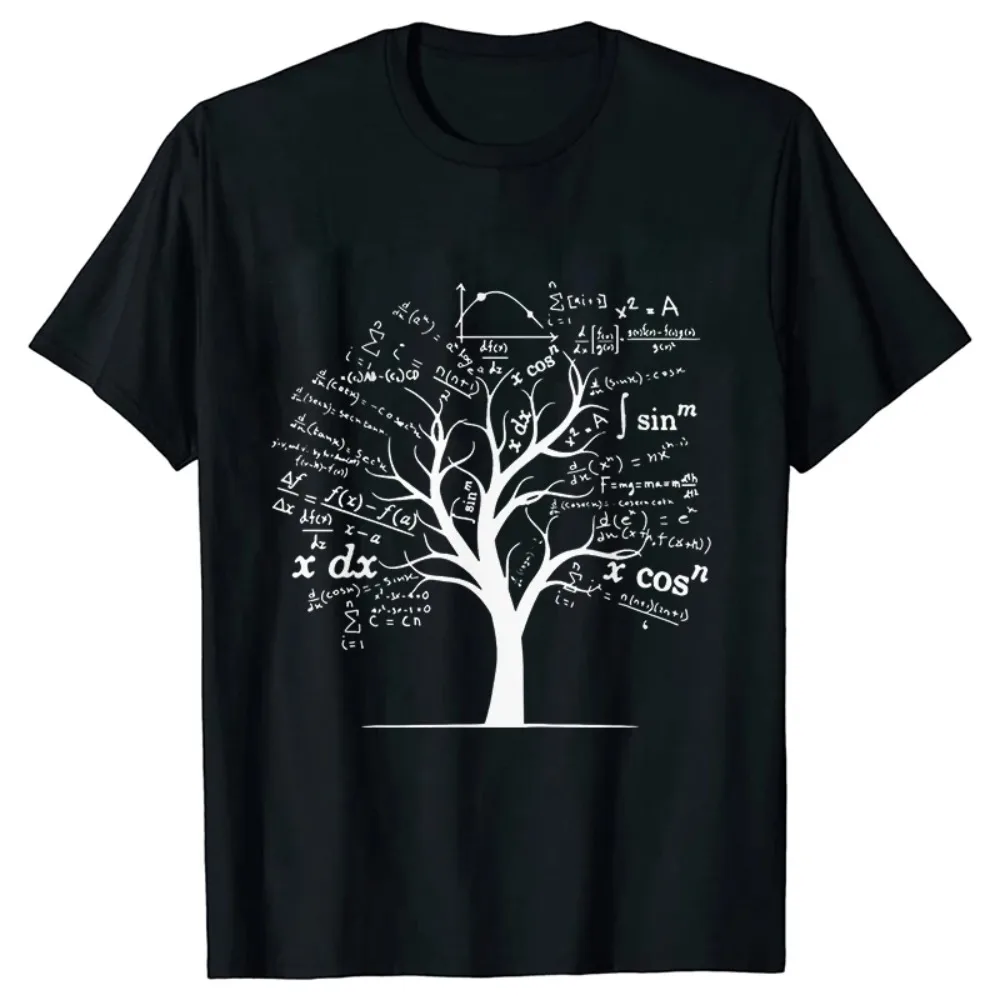 Calculus Algebra Tree Math Teacher Geek T Shirts Graphic Tops Streetwear Men\'s Clothing Short Sleeve Tees Summer T-shirt Men