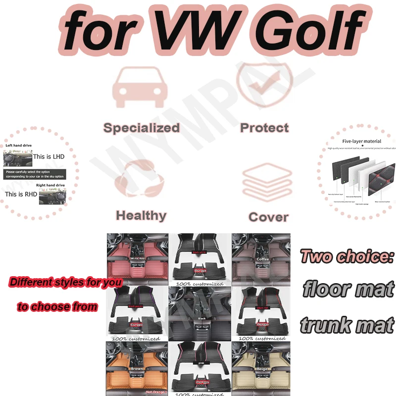 

LUXURY автомобильный коврик в багажник для VW Golf Mk4 1J TDI 1998 ~ 2006 грязевой коврик автомобильные коврики специальные аксессуары для интерьера автомобиля