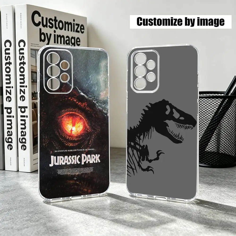 Funda de Teléfono con Logotipo de Jurassic Park, de Silicona Transparente y Suave, para Samsung S25, S24, S21, S22, S23, S30, Ultra, S20, Plus, Fe