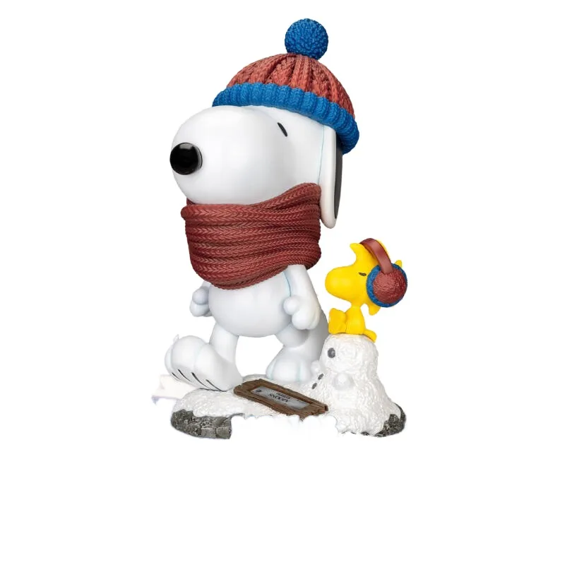 

Snoopy Model Statue Cartoon Kawaii Comic Snoopy Confused Collapsing Customer Winter Statue Figurine Figurine Trendy Toy Gift