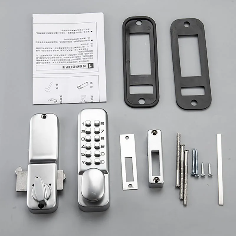 Rainproof Sliding Gate Lock Mechanical Push Button Combination Lock Smart Door Lock