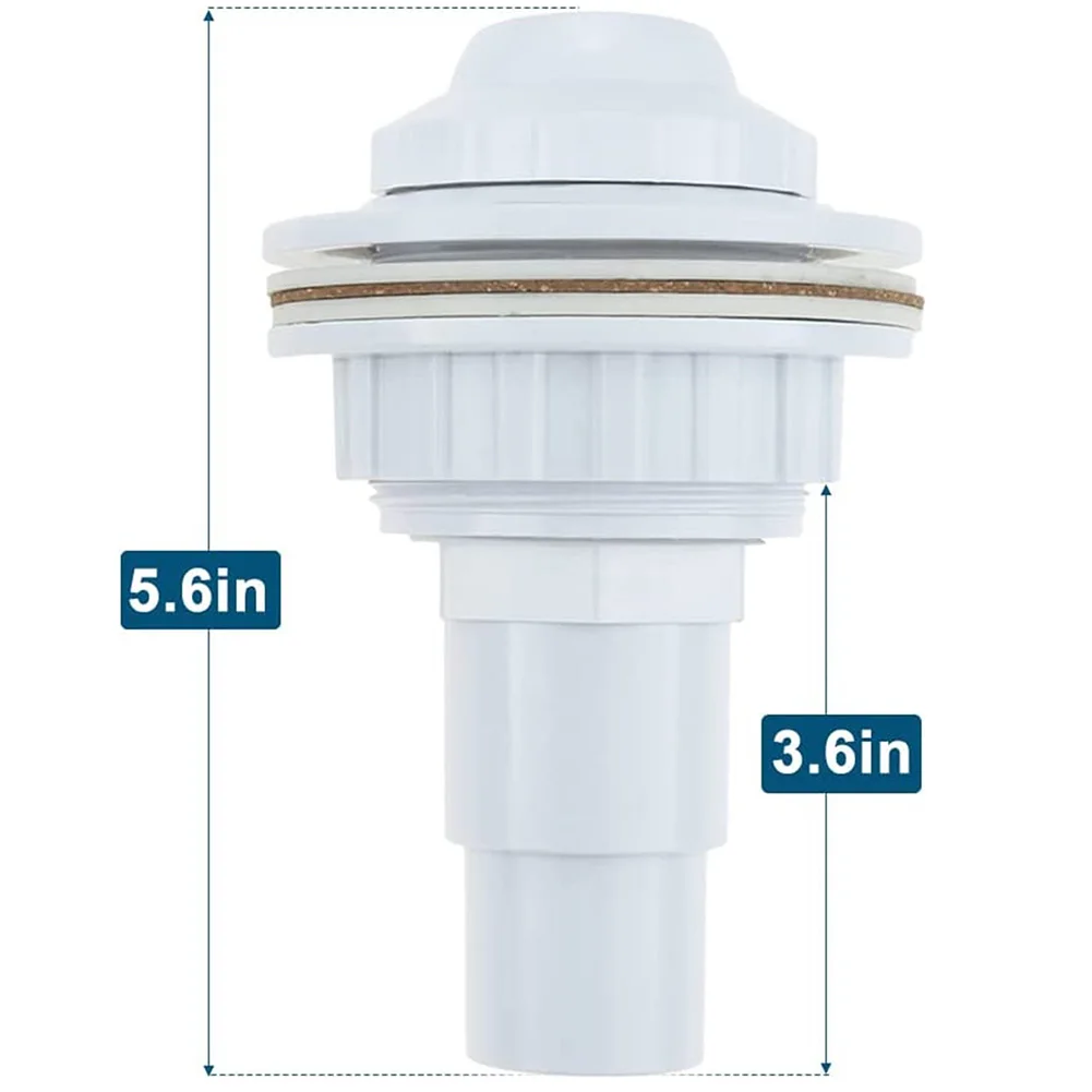 وصلة تصريف مع مشبك شريط ملولب، فوهة إرجاع حمام السباحة، قابلة للإزالة، مقاومة للاهتراء، مقاومة للحرارة، لوازم حمام السباحة