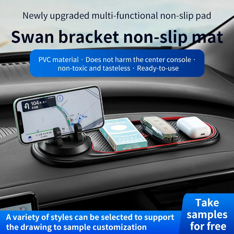 Car Phone Navigation Holder Dashboard Multifunctional Anti-Slip Mat Support Stand Creative Car Bracket