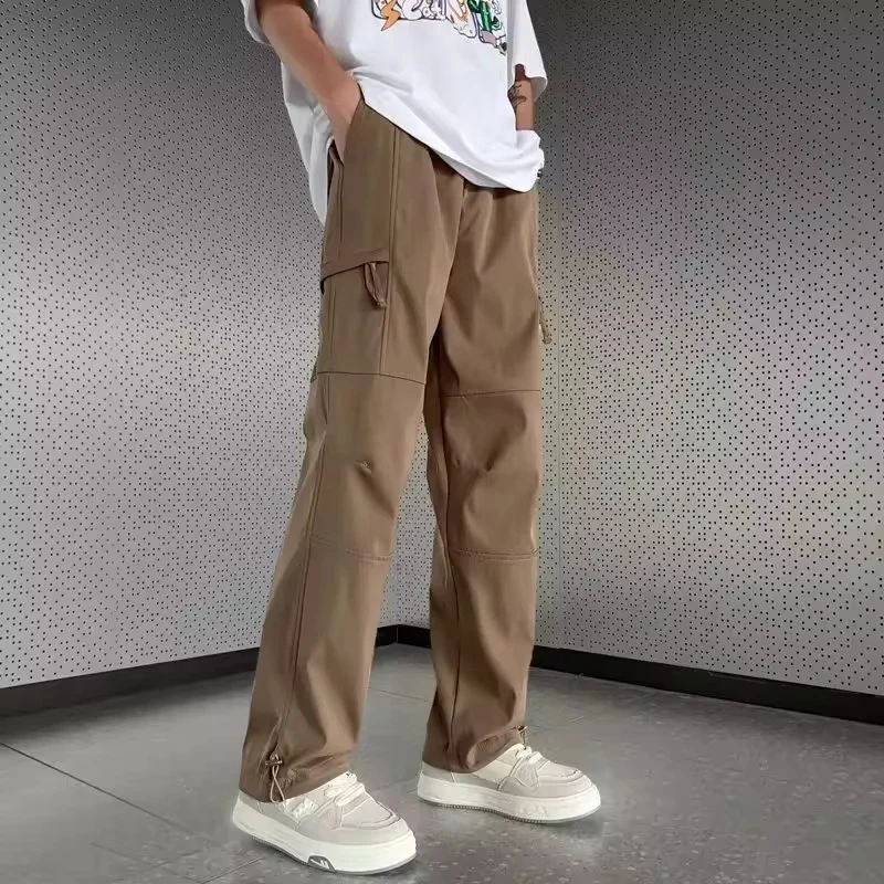 

2026 Spring and Summer Men Jogger Cargo Pants Loose Straight Casual Pants Outdoors Casual Men's Cargo Pants M-3XL