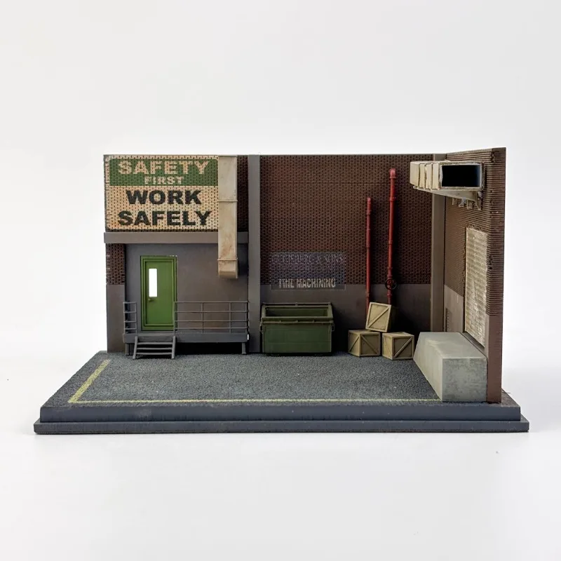 Diecast 1/64 Scale Model Warehouse Repair Workshop Scene Display Car Scene Shooting Table Collection of Ornaments Original Box