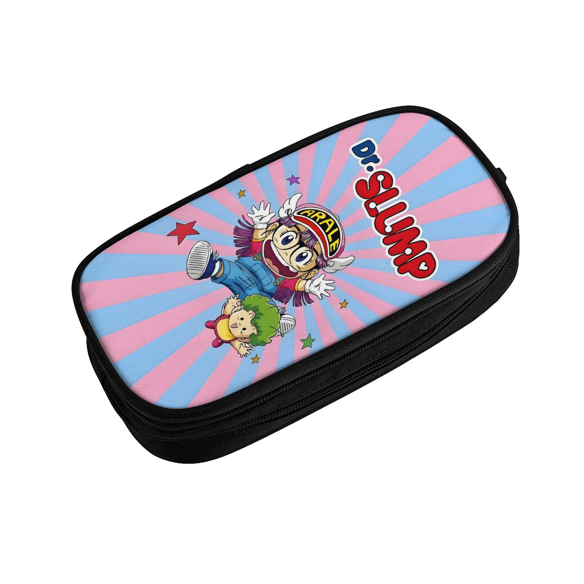 Kawaii Arale Norimaki Dr Slump  Pencil Case for Boys Girls Anime Cartoon Large Capacity Pen Box Bag Stationery
