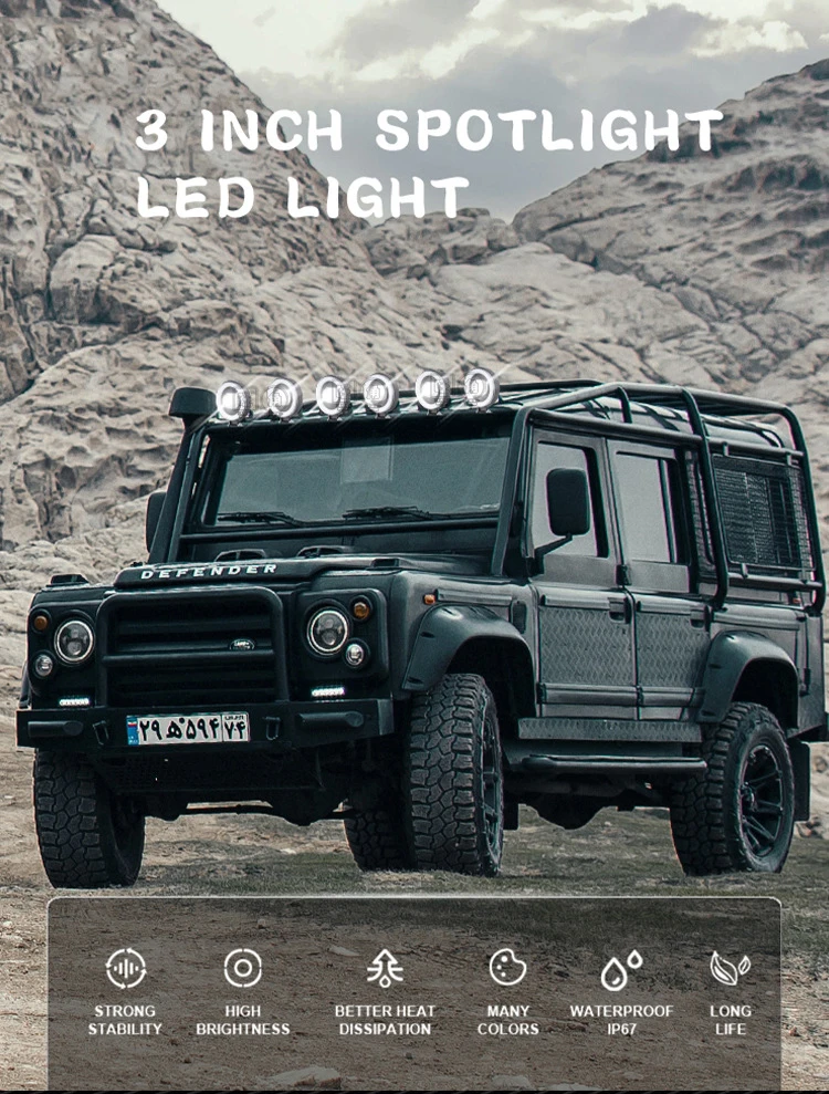 

12V LED car work lights Off Road Spotlight for Jeep Truck 4X4 Car SUV ATV Spotlight externalretrofit lamp IP6T WATERPROOF