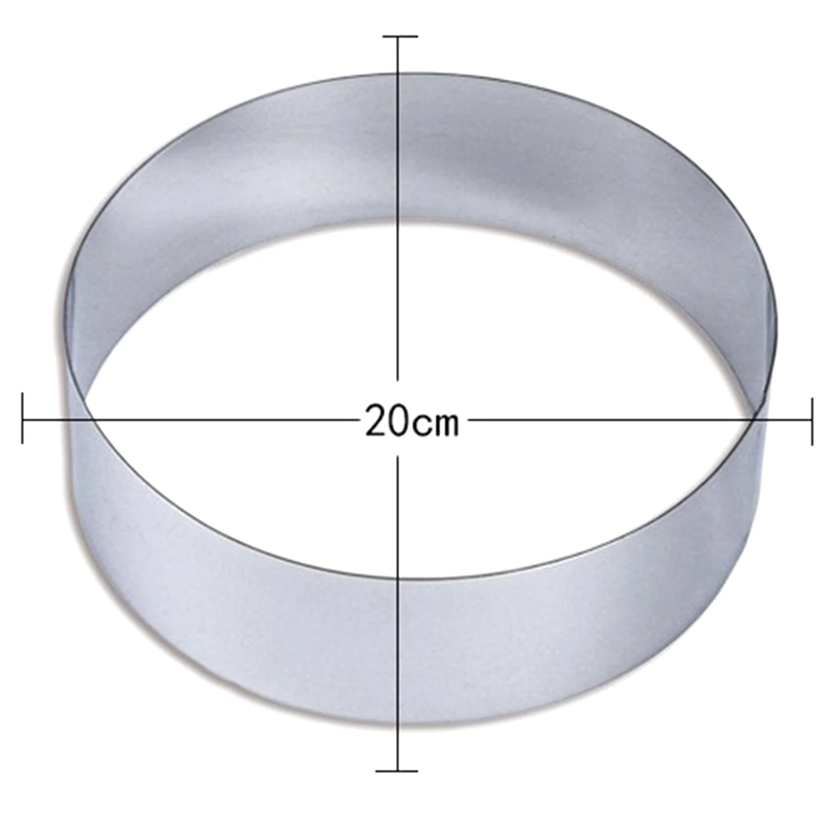 Molde redondo para pastel de 4/6/8 pulgadas, herramienta para hornear de acero inoxidable, juego de anillos para pastel, cortador de galletas, anillo para magdalenas en inglés, anillo para tarta DIY