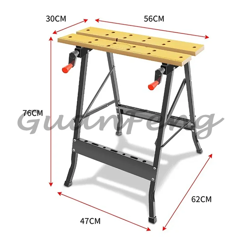 Adjustable Hardwood Workbench, Multi-function Woodworking Bench, Rugged Heavy Duty Workstation