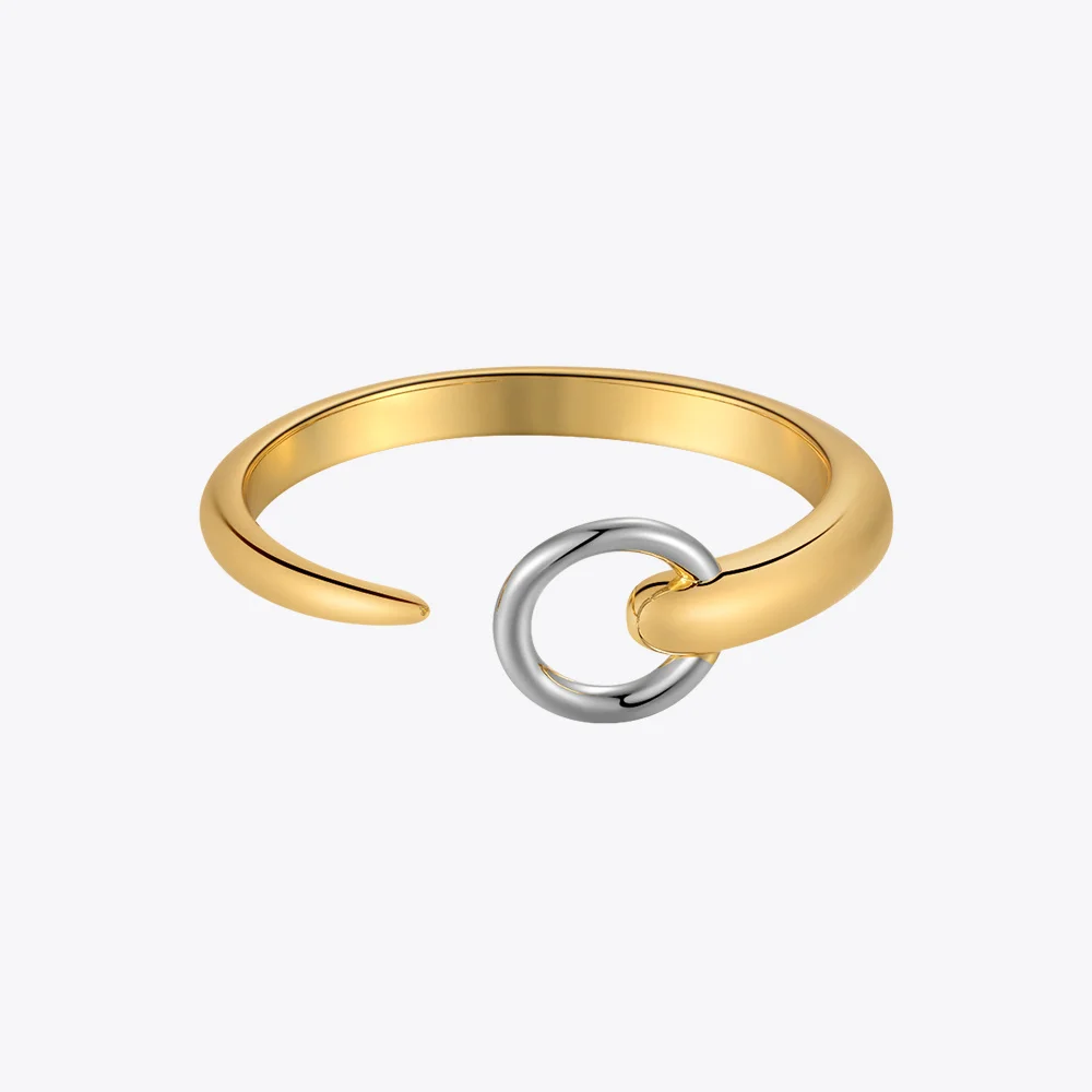 

ENFASHION Anillos Mujer Geometric Open Ring For Women 18K Gold Plated Rings In Fashion Jewelry Birthday Gifts Cocktail Item 4163