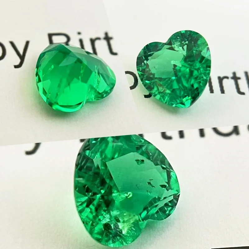 Laborgezüchteter Kolumbianischer Smaragd in Marquise-Form, Edelstein-Anhänger für DIY-Ringe, Halsketten, Ohrringe, Hauptmaterialien wählbar, Zertifikat erhältlich – Detail 11