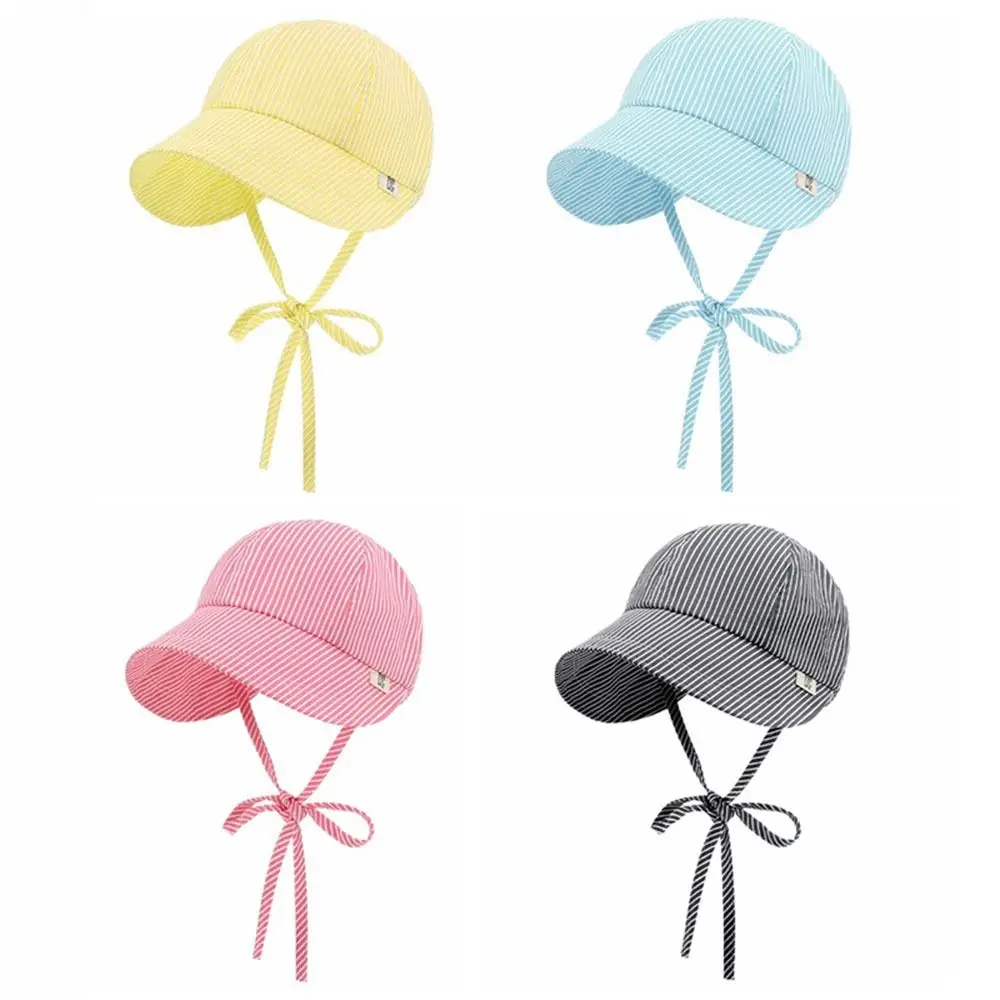 

Fashion Japanese style Striped Hat Y2k Lightweight Sun Protection Hats Sweet Quick-drying Fisherman's Caps Summer