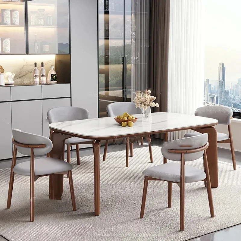 Italian Modern Dinner Table Designer Unique Party Vintage Salon Dining Table Elegant Living Room Mesa De Jantar Furniture
