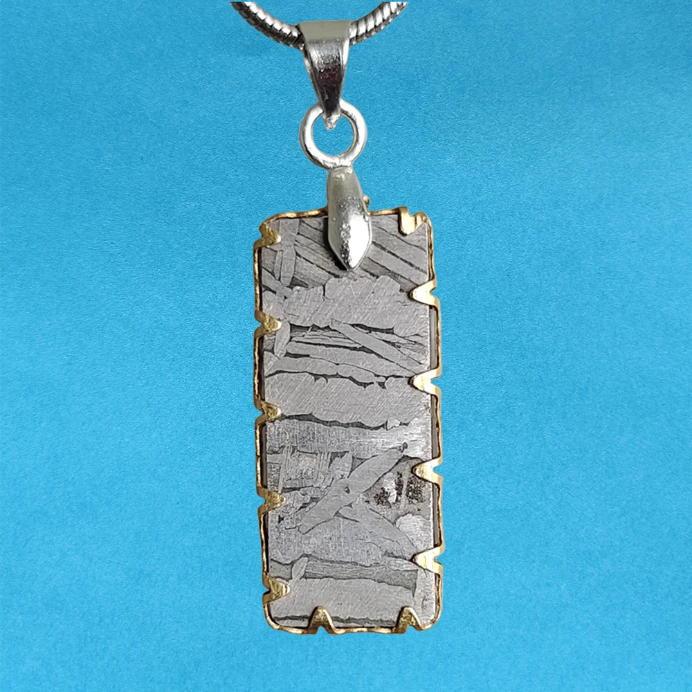 Muonionalusta Iron Meteorite Specimen Natural Iron Meteorite Material Pendant Collection - CD163