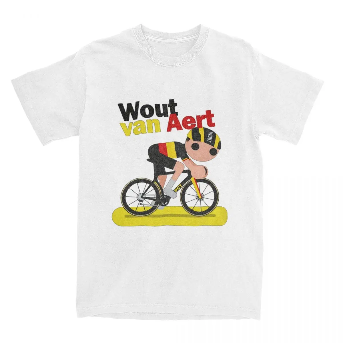 Cartoon Wout Van Aert Cute Men Women\'s T Shirts Belgian Cyclist Racer Accessories Tee Shirt 100% Cotton Plus Size Clothes