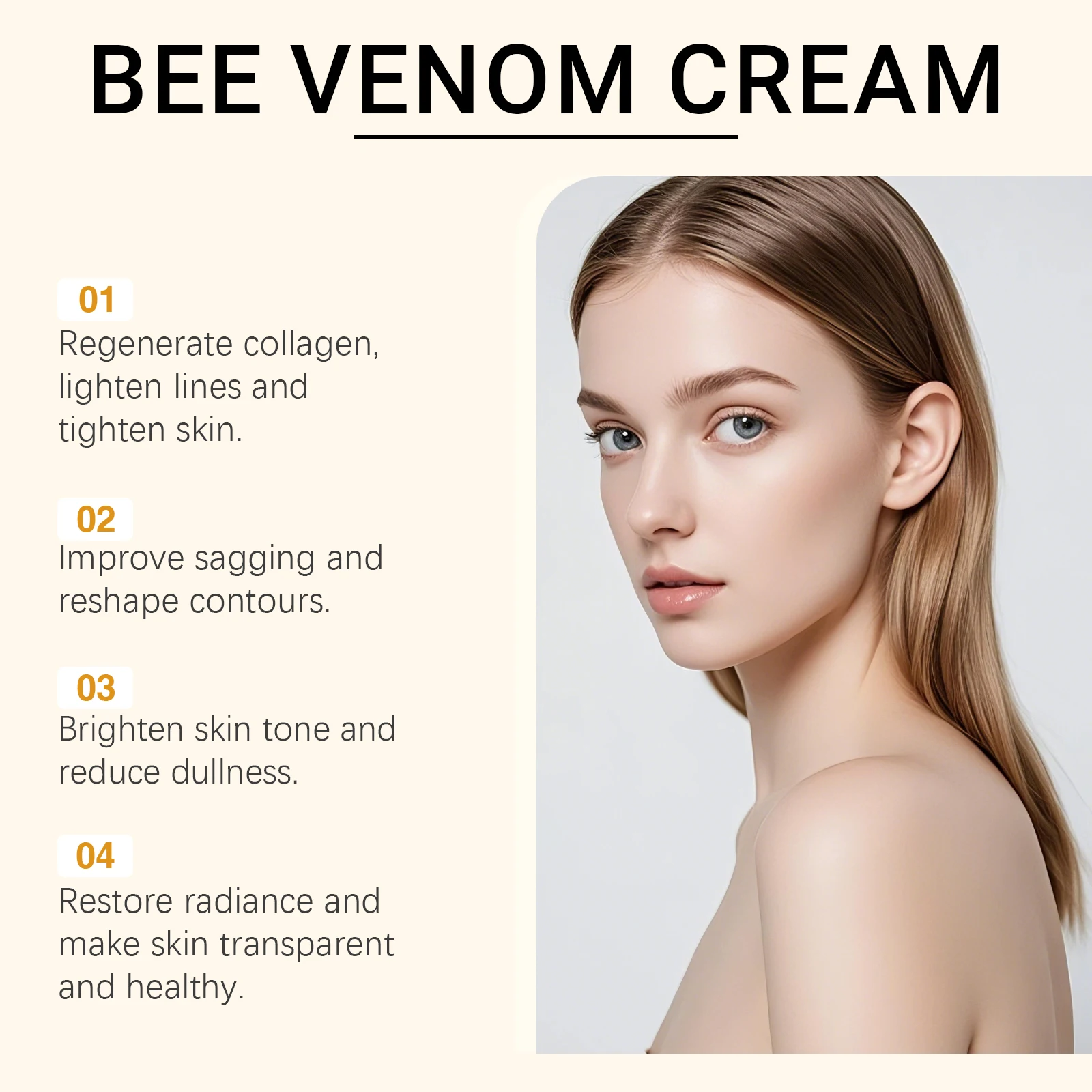 Bienengift-Creme Lindert Rötungen Repariert Geschädigte Haut Stärkt die Hautbarriere Tief Feuchtigkeitsspendende Hautpflege Nährende Körpercreme – Detail 7