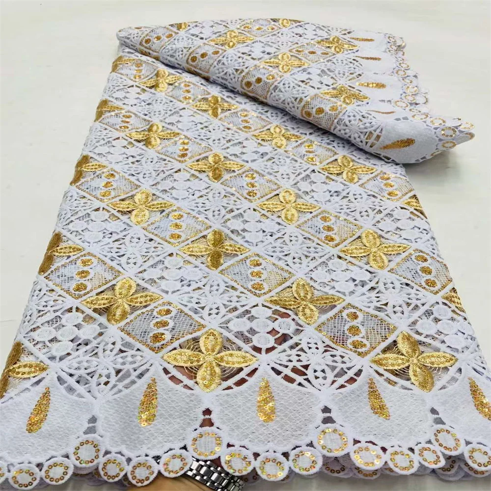 2024 New African Nigerian French High Quality 2024 Hot Sale Guipure Lace Fabric Bride Party Wedding Embroiderg Dresses