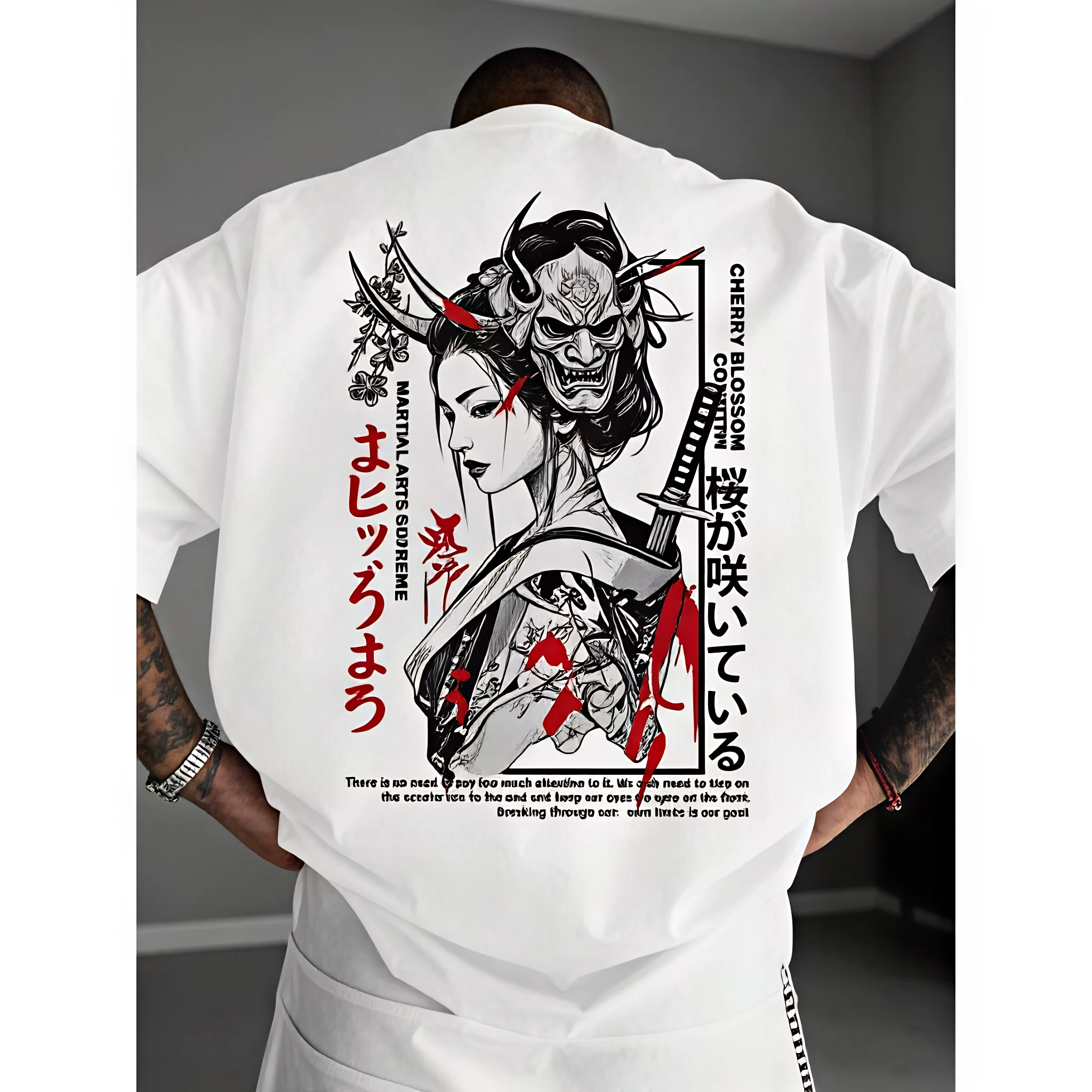 Y2K Japanese Dark Aesthetic Graphic Casual Tee, Minimalist Men Short Sleeve Top, Couple Matching Outfit, Gift For Father's Day, 4th Of July Holiday Wear