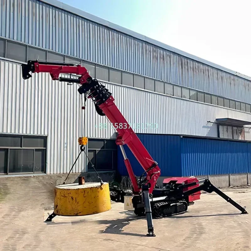 انخفاض التكلفة العنكبوت كرين منصة الرفع المحمولة الكهربائية رافعة العنكبوت البناء بناء باستخدام الزاحف رافعة عنكبوت صغيرة لنا