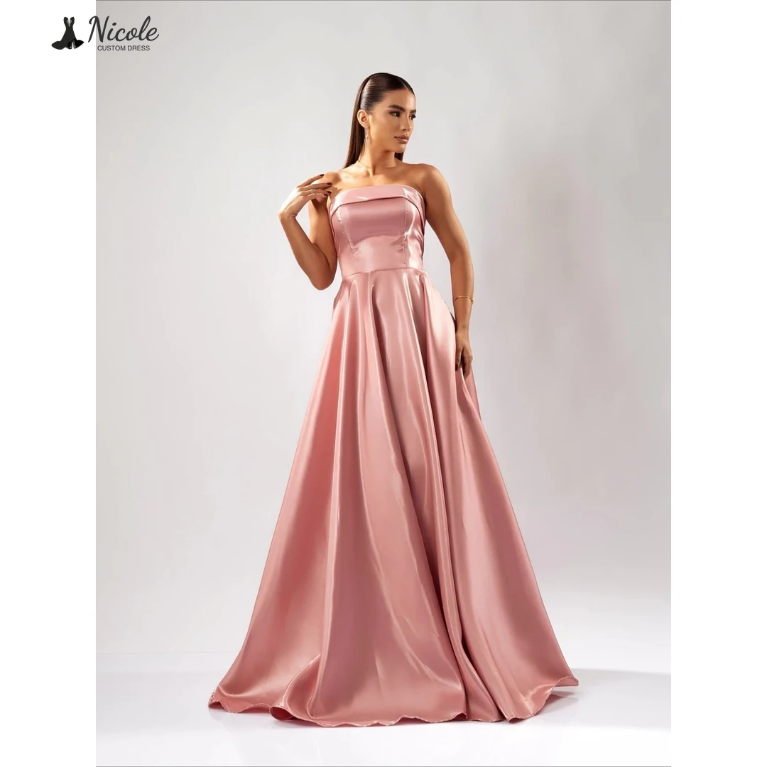 

Nicole Evening Dresses Woman Elegant Chic Woman Dress for Party Line A Royal Blue Prom Dresses 2026 Luxury Prom Custom Made Gala