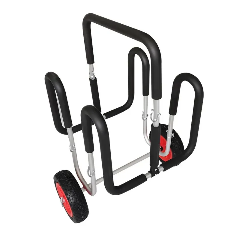 for Single Paddle Board Trailer Aluminum Alloy Portable Surf Paddle Board Mobile Bracket Removable Cart Portable Vehicle
