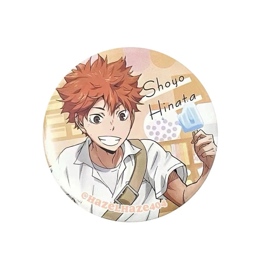 

Anime Haikyuu!! Shoyo Hinata Tobio Kageyama Cosplay Badge Summer Drinks Series Ambitus