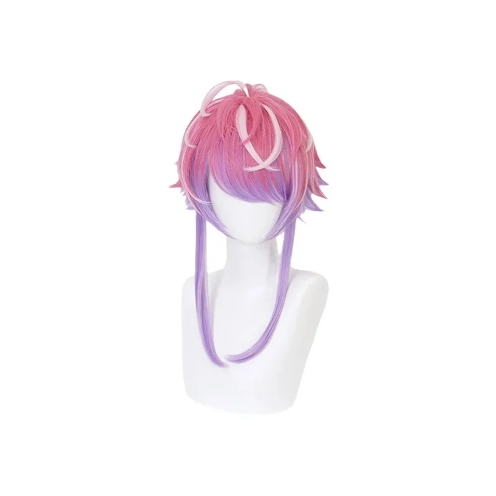 Anime Division Rap Battle Amemura Ramuda Cosplay Wigs Pink Purple Mix Heat Resistant Synthetic Hair Pre Styled Props