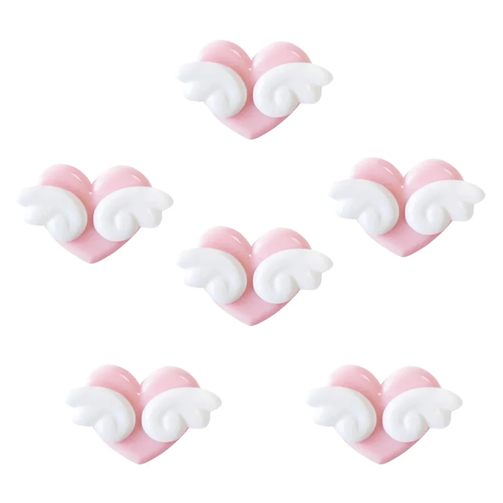 คลิปหนีบกระดาษรูปหัวใจ 6 ชิ้น สีสันสดใส สำหรับเอกสาร แฟ้ม สำนักงาน อุปกรณ์การเรียน