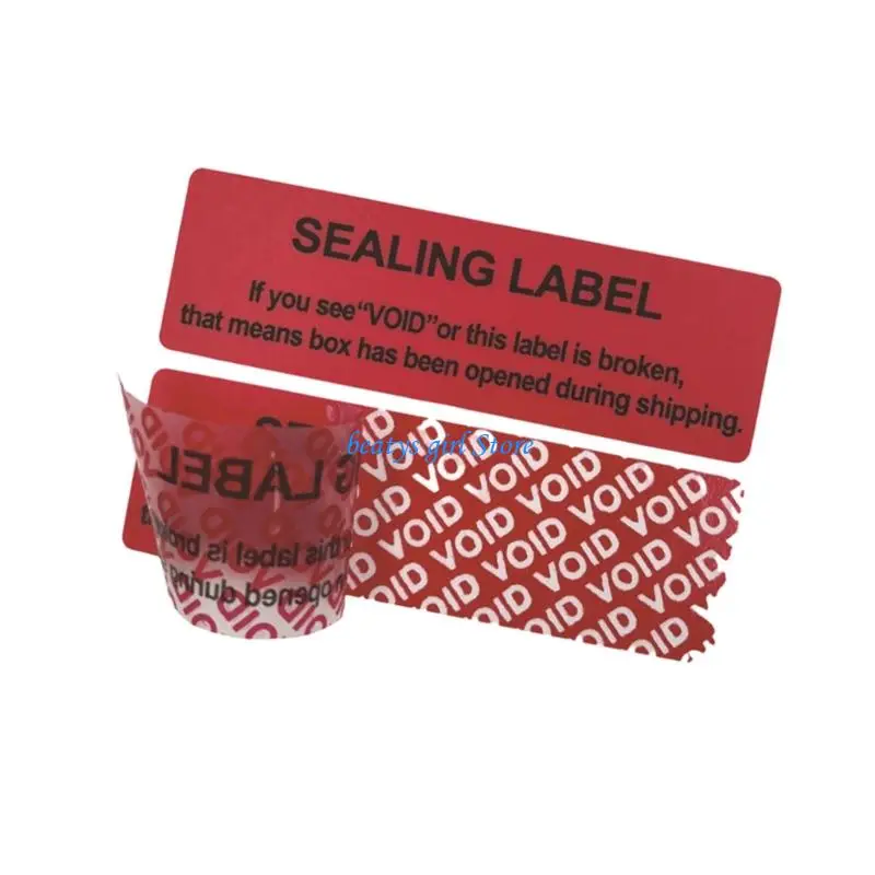 C7AB 100Pcs Multipurpose Anti Tamper Void Sticker Set For Package Security With Strong Adhesion And Temperature Resistance