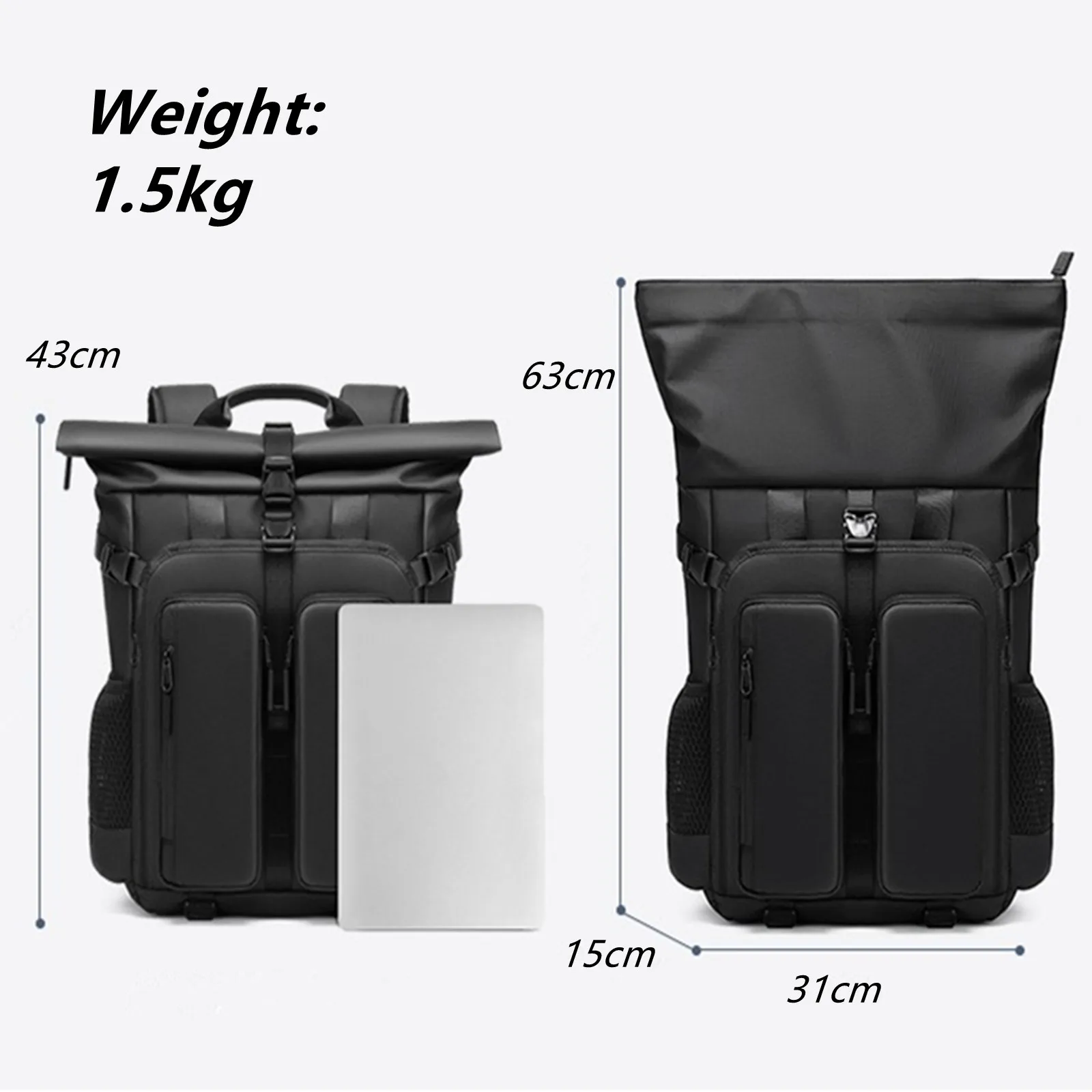 Man Waterproof Business Backpack Outdoor Single Shoulder Handbag Travel Laptop Storage Bag Expandable Backpack Student Schoolbag