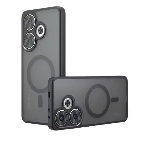 for Magsafe Shockproof Acrylic Phone Case for Redmi Turbo 3 Note 13 Pro 4G 5G POCO X6 Pro F6 F7 Magnetic Hard Bumper Matte Cover