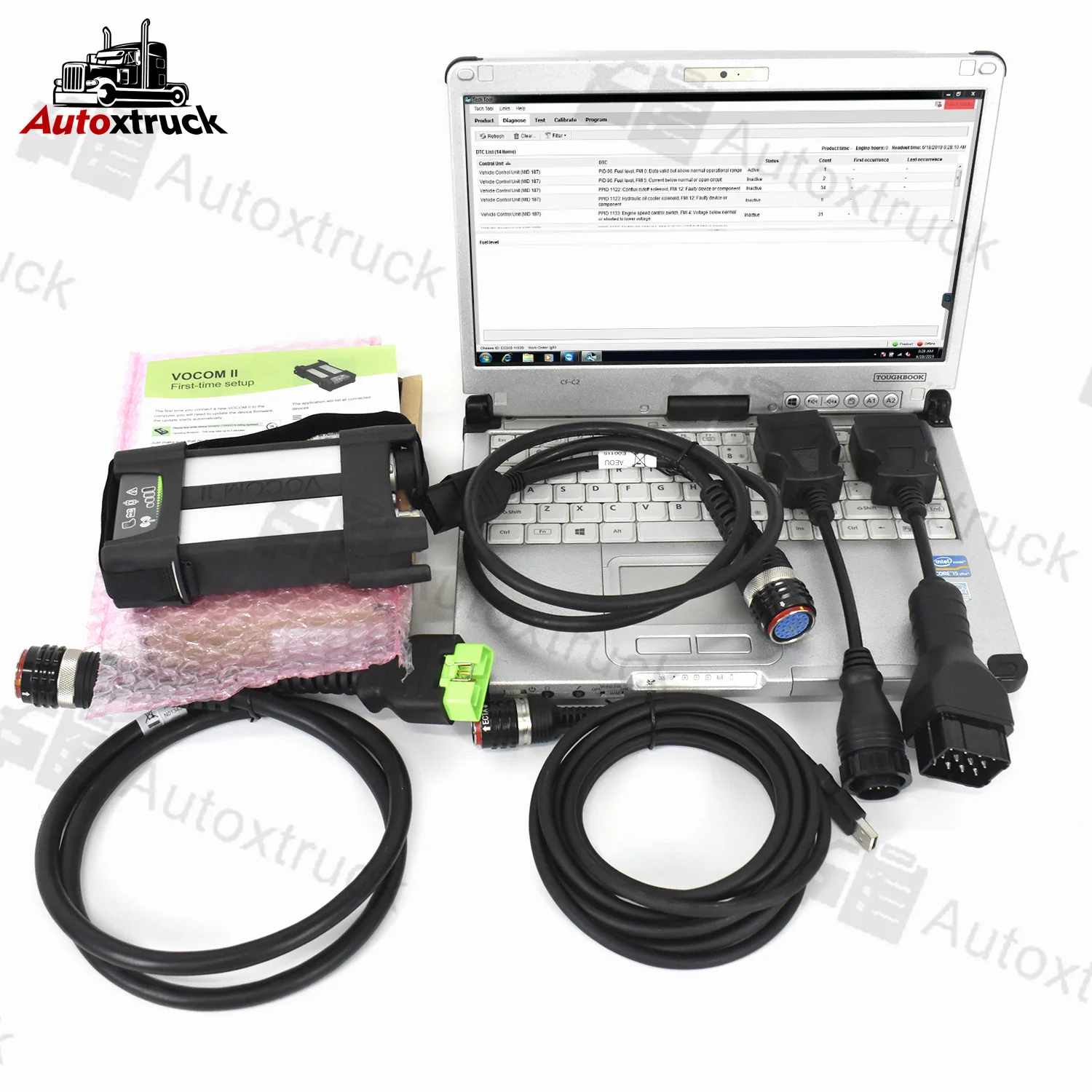 

Vocom II Original 88890400 CFC2 Laptop Premium Tech Tool 2.8.150 Excavator Vocom2 WIFI DEV2 Heavy duty Truck Diagnostic tool