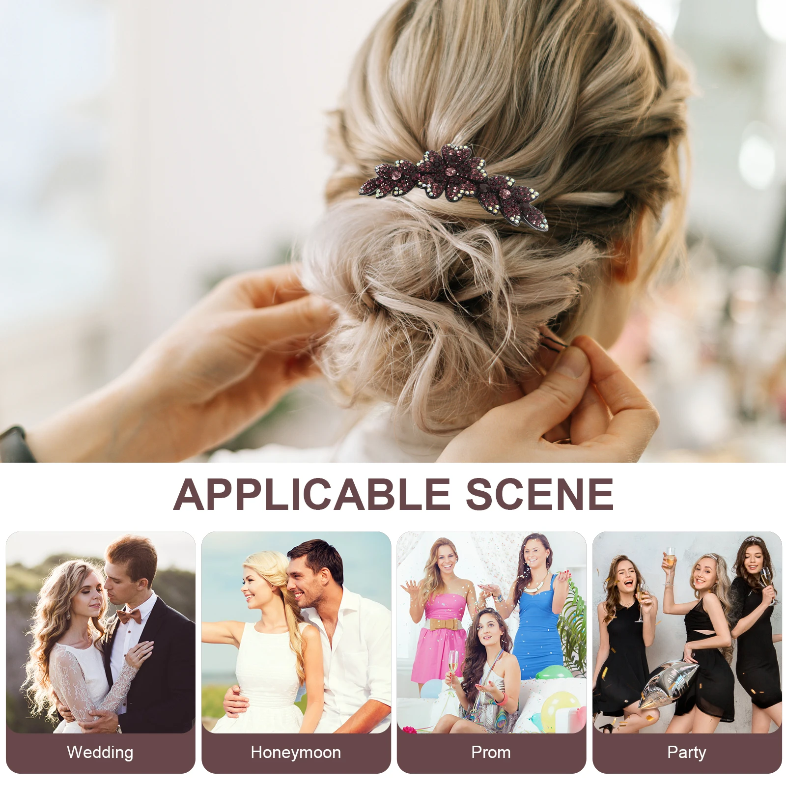 

4 шт., боковые расчески со стразами, декоративные аксессуары для волос для женщин, свадебная расческа для выпускного вечера, повязка на голову, аксессуары для невесты