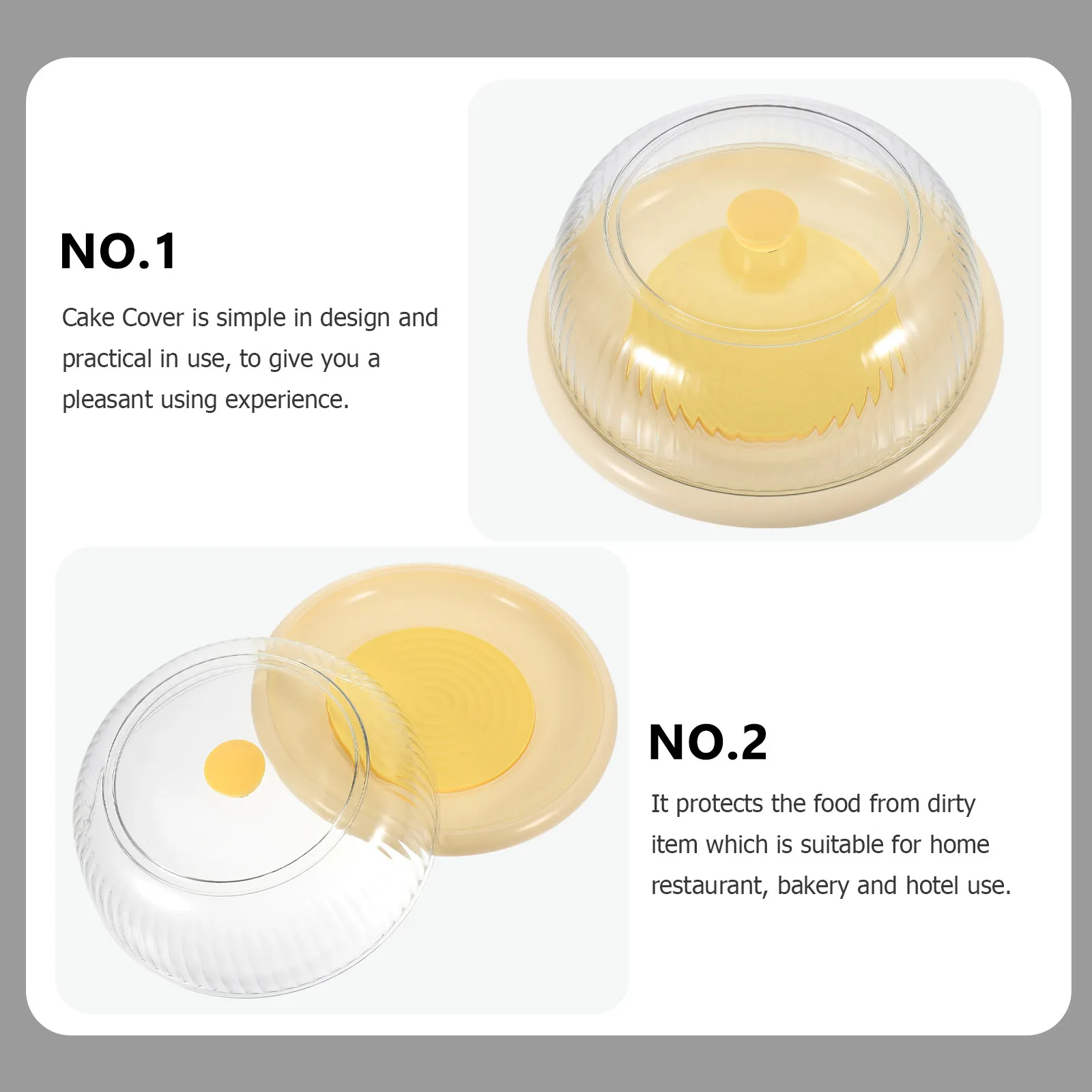 Stackable Clear Food Cover for Cakes Desserts Serving Protection Transparent Dish Cover Home Restaurant Bakery Hotel Use Food