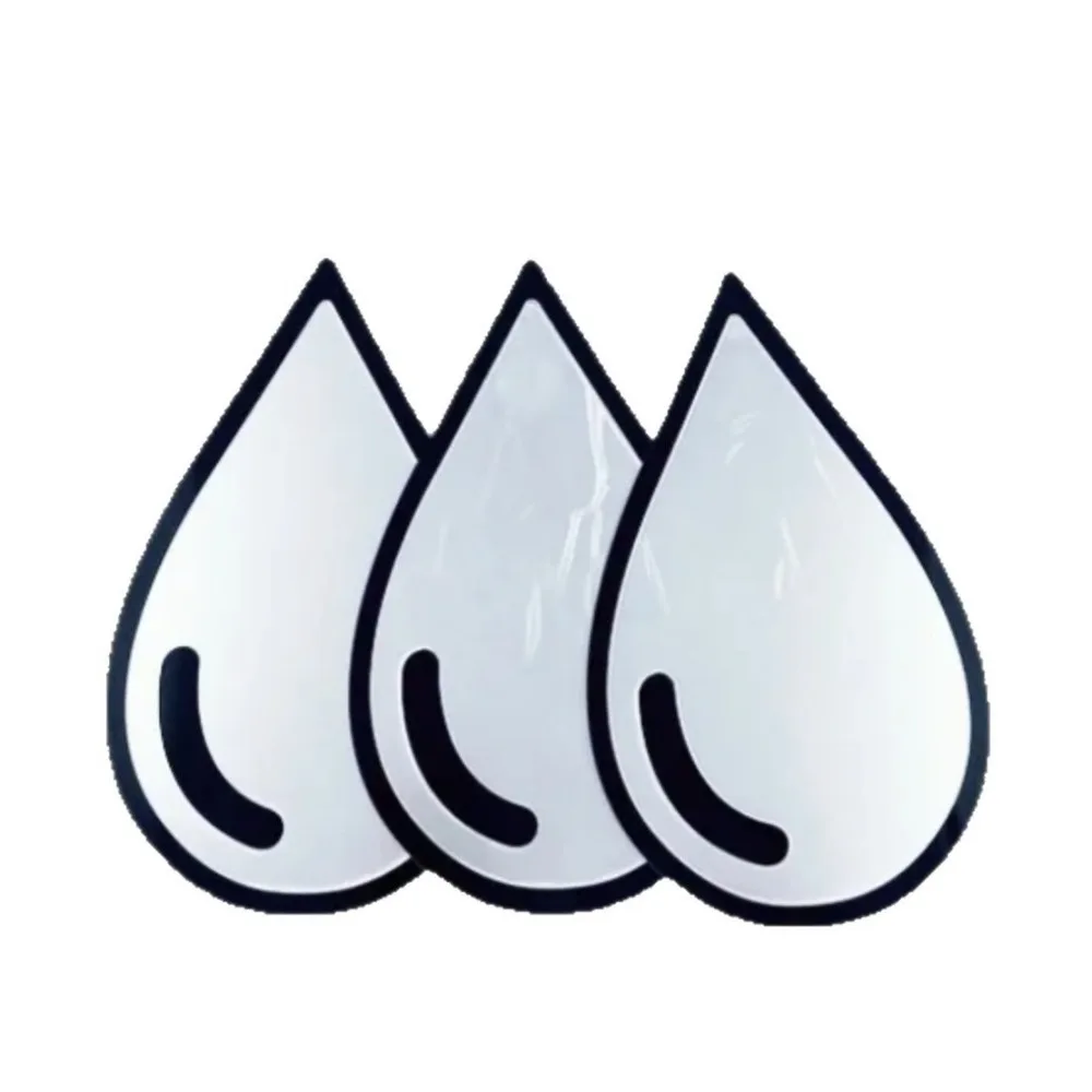 

3Pcs Self-Adhesive Acrylic Mirror Wall Stickers Black Frame Waterproof Water Drop Wall Stickers Wall Mount Minimalist