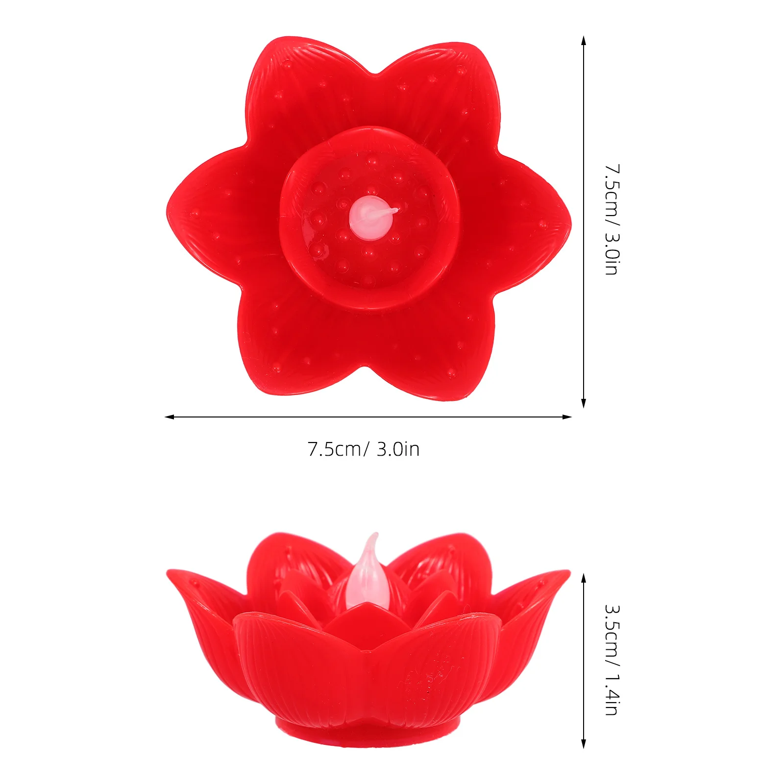 2 قطعة Led الإلكترونية لوتس ضوء واقعية زهرة صغيرة مصباح عديمة اللهب العائمة لحفل زفاف مهرجان الديكور الأحمر