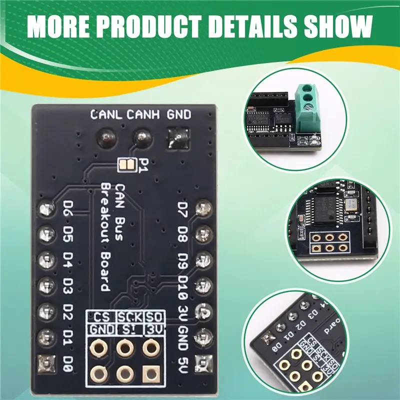 CAN Bus Breakout Board For Seeedstudio-XIAO And Qtpy On-Board MCP2515 SN65HVD230-Hot